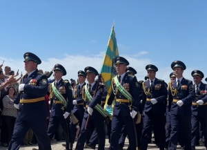 В Сухуме состоялось торжественное прохождение парадных расчетов, посвященное 80-й годовщине Великой Победы