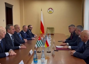 Делегация МИД Абхазии встретилась с председателем Парламента Южной Осетии Аланом Маргиевым